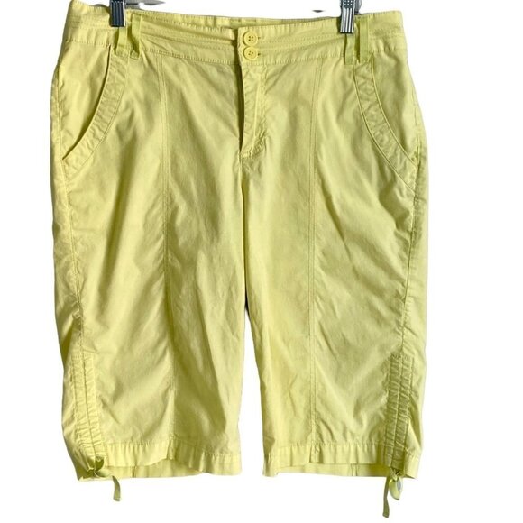 Caribbean Joe Yellow Capris Size 10 - Picture 1 of 5